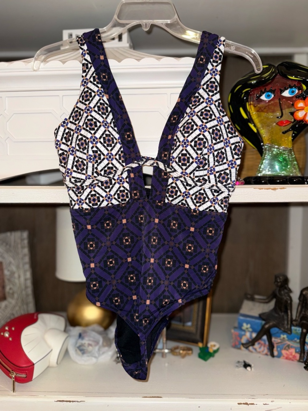 Jets Australia enchanted plunge indigo Jessika Allen US 6 one piece swimsuit - Picture 5 of 7